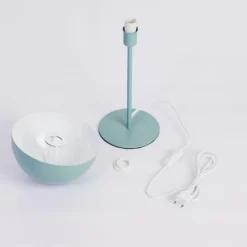 Luminaires Scandinaves-hofstein Lampe de table Tom Kings Vert, Blanc, 1 lumière