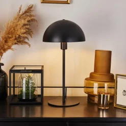 hofstein Lampe de table Tom Kings Noir, Blanc, 1 lumière