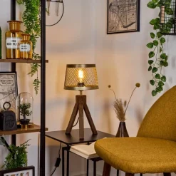 Luminaires Scandinaves-hofstein Lampe de table Tomaca Laiton, Écru, 1 lumière