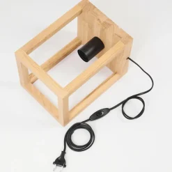 Style Boho-Chic-hofstein Lampe de table Torreglia Brun, Noir, 1 lumière