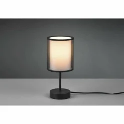 Lampes En Tissu-Luminaires Trio Lampe de table Trio Burton Noir, 1 lumière