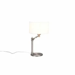 Lampes En Tissu-Luminaires Trio Lampe de table Trio Cassio Nickel mat, 1 lumière
