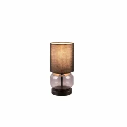 Lampes En Tissu-Luminaires Trio Lampe de table Trio ELIO Noir, 1 lumière