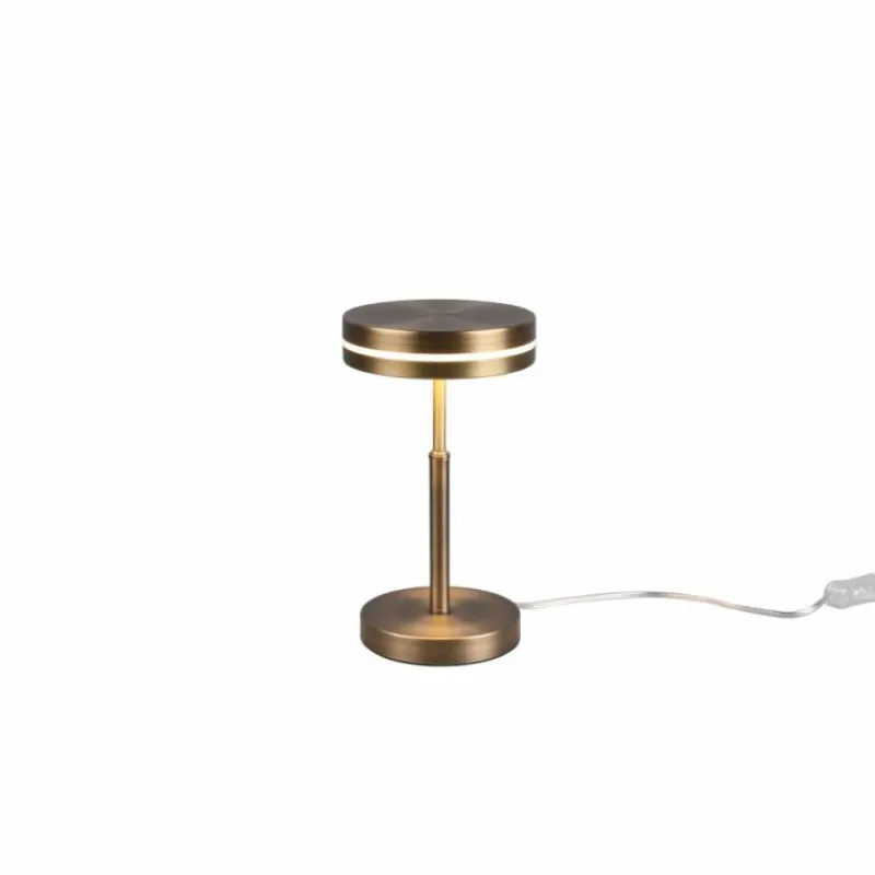 Luminaires Trio Lampe de table Trio Franklin LED Vieux laiton, 1 lumière* Éclairage Led
