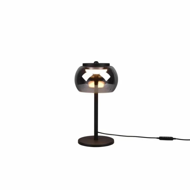 Suspension Verre Fumé-Luminaires Trio Lampe de table Trio Madison LED Noir, 1 lumière