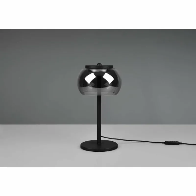 Suspension Verre Fumé-Luminaires Trio Lampe de table Trio Madison LED Noir, 1 lumière