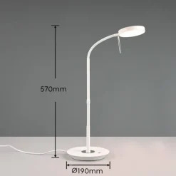Luminaires Trio Lampe de table Trio Monza LED Blanc, 1 lumière* Éclairage Led