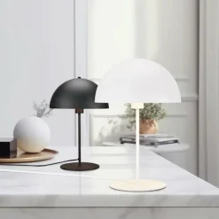 Lampes Dorées-Luminaires Trio Lampe de table Trio Nola Noir, 1 lumière