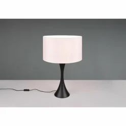 Lampes En Tissu-Luminaires Trio Lampe de table Trio Sabia Noir, 1 lumière