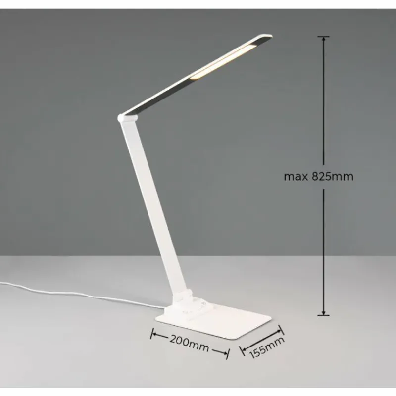 Luminaires Trio Lampe de table Trio TRAVIS LED Blanc, 1 lumière* Éclairage Led