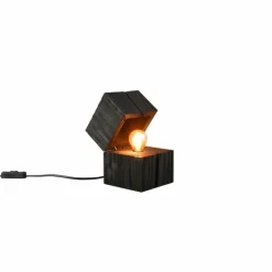 Lampes En Bois-Luminaires Trio Lampe de table Trio TREASURE LED Noir, 1 lumière