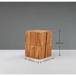 Lampes En Bois-Luminaires Trio Lampe de table Trio TREASURE LED Bois clair, 1 lumière