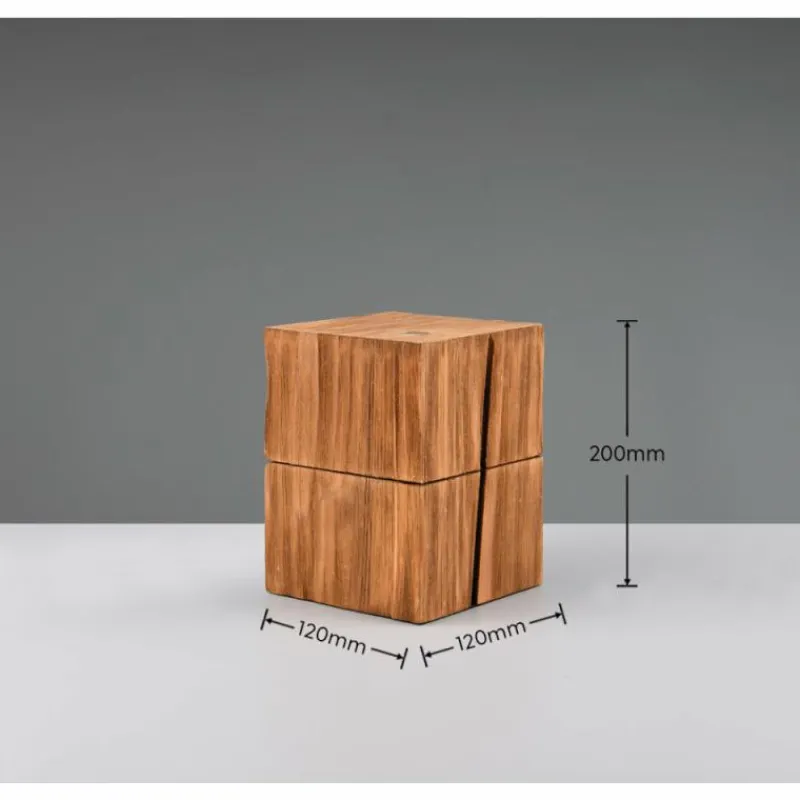 Lampes En Bois-Luminaires Trio Lampe de table Trio TREASURE LED Bois clair, 1 lumière