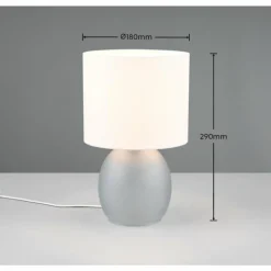 Luminaires Trio Lampe de table Trio VELA Gris, 1 lumière