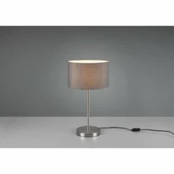 Lampes En Tissu-Luminaires Trio Lampe de table Trio-Leuchten Hotel Nickel mat, 1 lumière