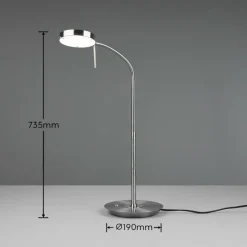Luminaires Trio Lampe de table Trio-Leuchten Monza LED Nickel mat, 1 lumière* Éclairage Led