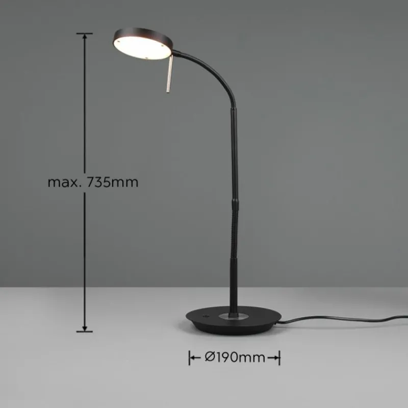Luminaires Trio Lampe de table Trio-Leuchten Monza LED Noir, 1 lumière* Éclairage Led