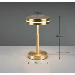 Luminaires Trio Lampe de table Trio-Leuchten Franklin LED Laiton, 1 lumière* Éclairage Led