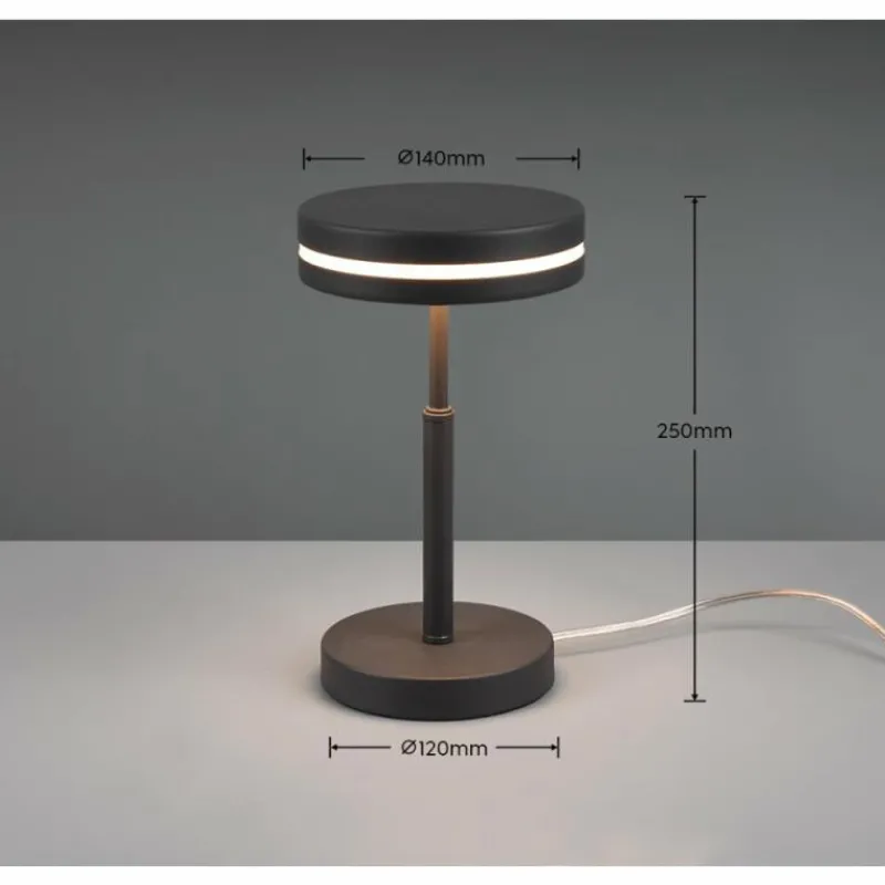 Luminaires Trio Lampe de table Trio-Leuchten Franklin LED Anthracite, 1 lumière* Éclairage Led