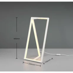 Luminaires Trio Lampe de table Trio-Leuchten Edge LED Blanc, 1 lumière* Lampes À Poser