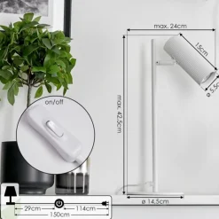 Luminaires Scandinaves-hofstein Lampe de table Trutielle Blanc, 1 lumière