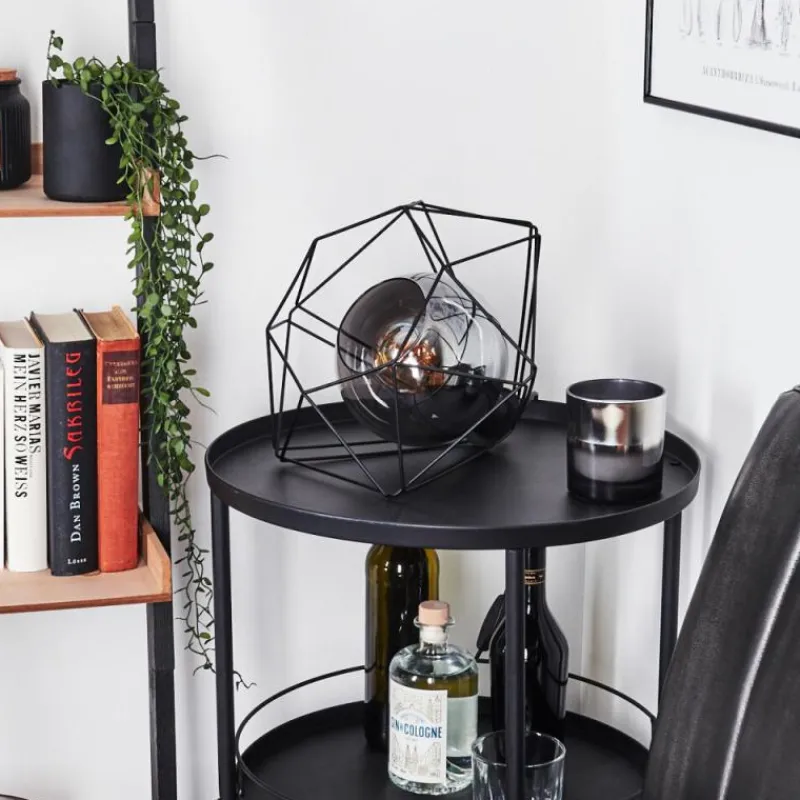 Suspension Verre Fumé-hofstein Lampe de table Uarau Noir, 1 lumière