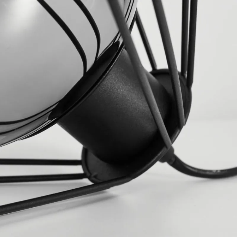 Suspension Verre Fumé-hofstein Lampe de table Uarau Noir, 1 lumière