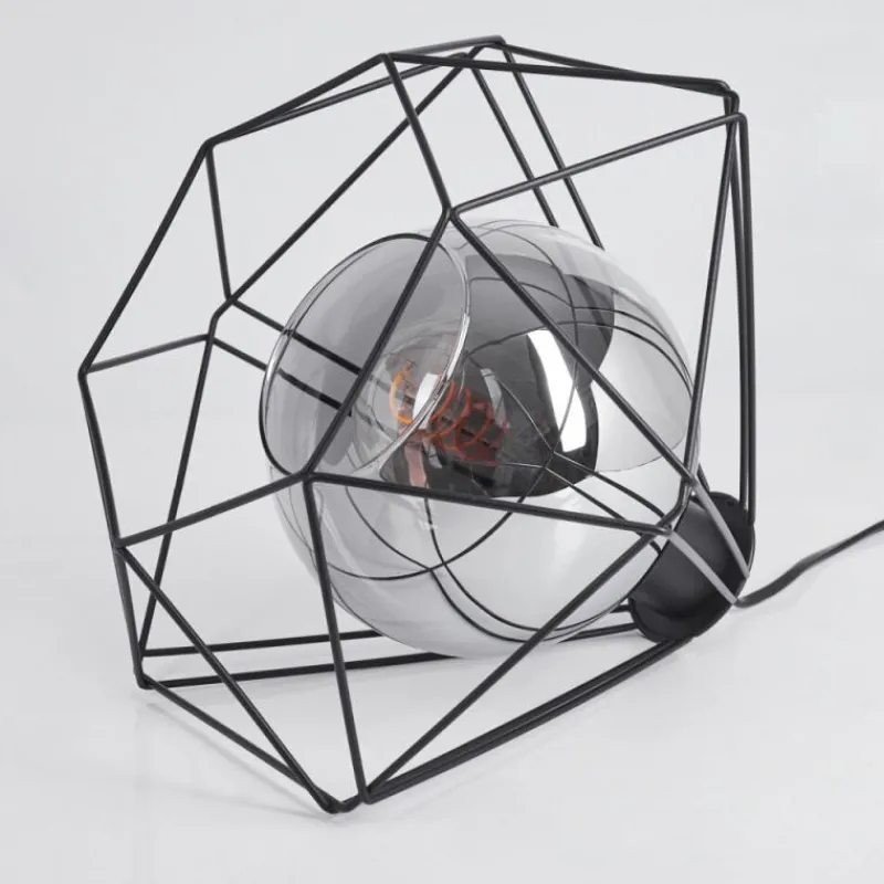 Suspension Verre Fumé-hofstein Lampe de table Uarau Noir, 1 lumière