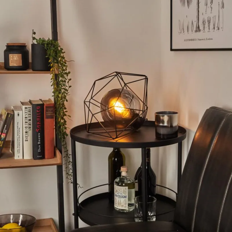 Suspension Verre Fumé-hofstein Lampe de table Uarau Noir, 1 lumière