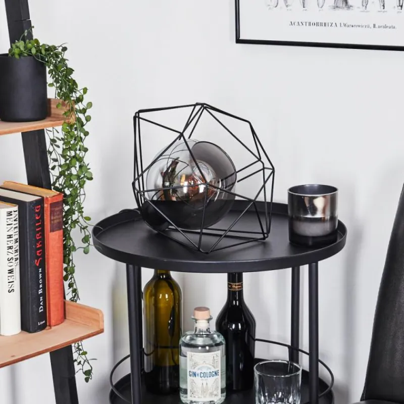 Suspension Verre Fumé-hofstein Lampe de table Uarau Noir, 1 lumière