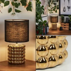 Lampes En Tissu-hofstein Lampe de table Varam Or, 1 lumière