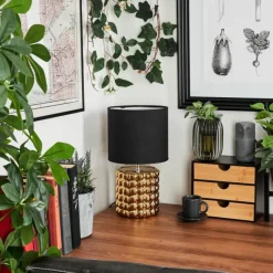 Lampes En Tissu-hofstein Lampe de table Varam Or, 1 lumière