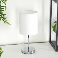 Lampes En Tissu-hofstein Lampe de table Varmo Chrome, 1 lumière