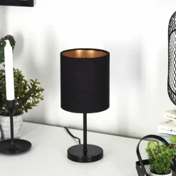 Lampes En Tissu-hofstein Lampe de table Varmo Noir, 1 lumière