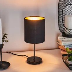 Lampes En Tissu-hofstein Lampe de table Varmo Noir, 1 lumière