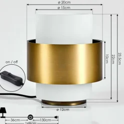 hofstein Lampe de table Vegreville Laiton, 1 lumière