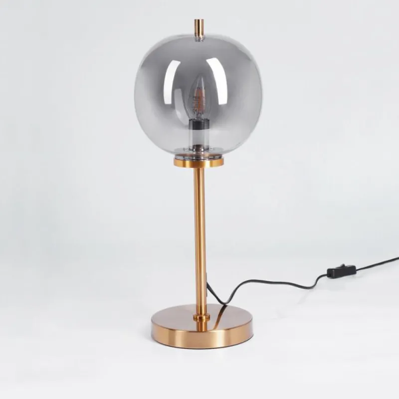 Suspension Verre Fumé-hofstein Lampe de table Verbania Laiton, 1 lumière