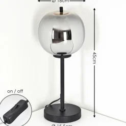 hofstein Lampe de table Verbania Noir, 1 lumière