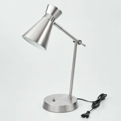 Luminaires Scandinaves-hofstein Lampe de table Vijes Chrome, Nickel mat, 1 lumière