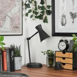 Luminaires Scandinaves-hofstein Lampe de table Vijes Noir, 1 lumière