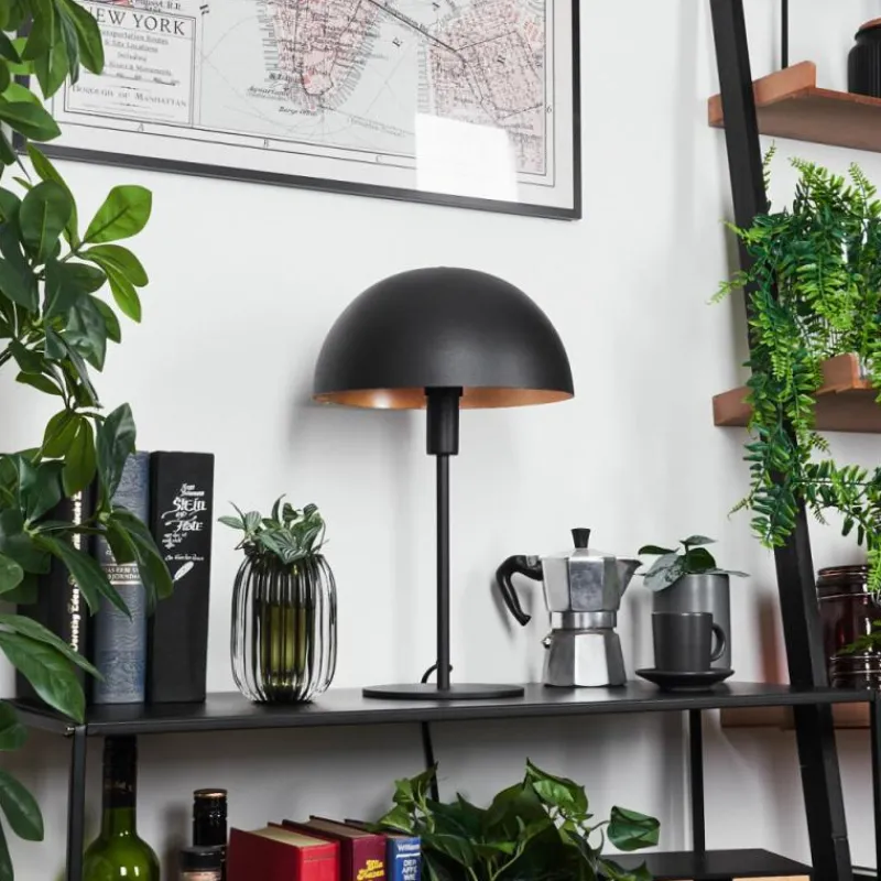 Luminaires Scandinaves-hofstein Lampe de table Vivian Noir, 1 lumière