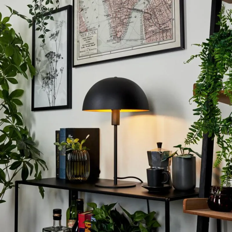 Luminaires Scandinaves-hofstein Lampe de table Vivian Noir, 1 lumière