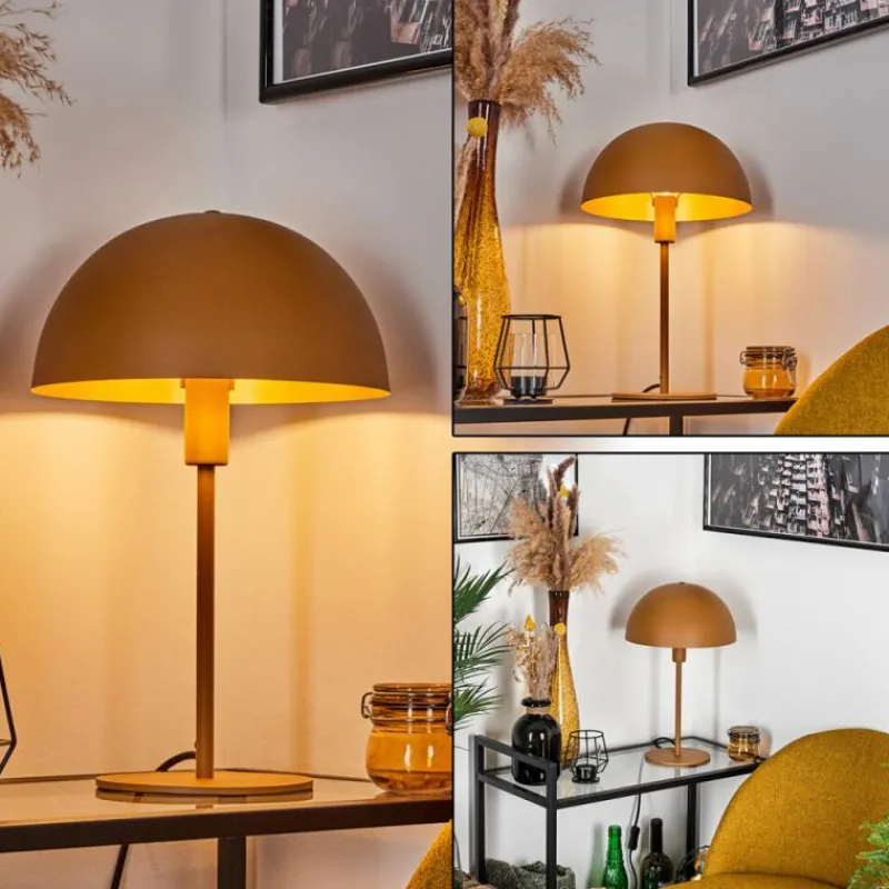 Luminaires Scandinaves-hofstein Lampe de table Vivian Ocre, 1 lumière