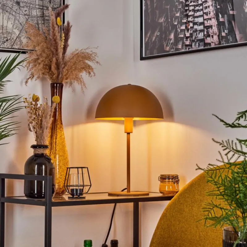 Luminaires Scandinaves-hofstein Lampe de table Vivian Ocre, 1 lumière
