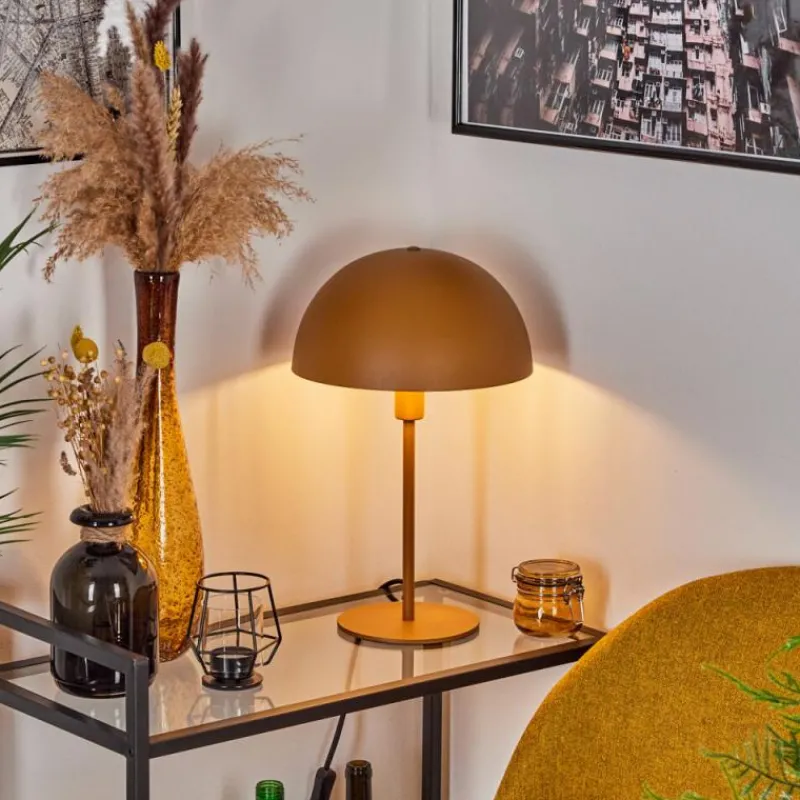 Luminaires Scandinaves-hofstein Lampe de table Vivian Ocre, 1 lumière