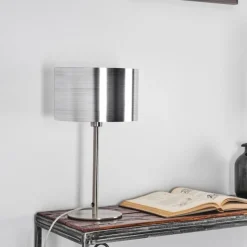 hofstein Lampe de table Volos Nickel mat, 1 lumière* Lampes À Poser