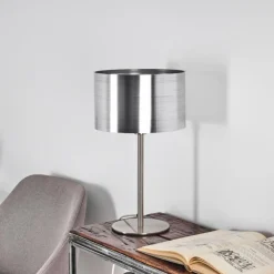 hofstein Lampe de table Volos Nickel mat, 1 lumière* Lampes À Poser