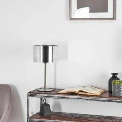 hofstein Lampe de table Volos Nickel mat, 1 lumière* Lampes À Poser