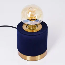 Lampes En Tissu-hofstein Lampe de table Weruga Bleu, Or, 1 lumière