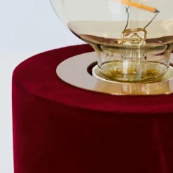 Lampes En Tissu-hofstein Lampe de table Weruga Laiton, Rouge, 1 lumière